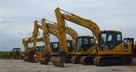 Komatsu excavators at Kedgeworth