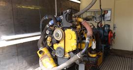 Dynamometer testing of Komatsu engine