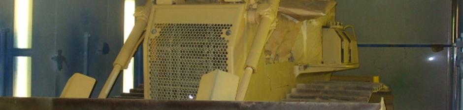 Komatsu D65PX-15 at first stage of re-spray
