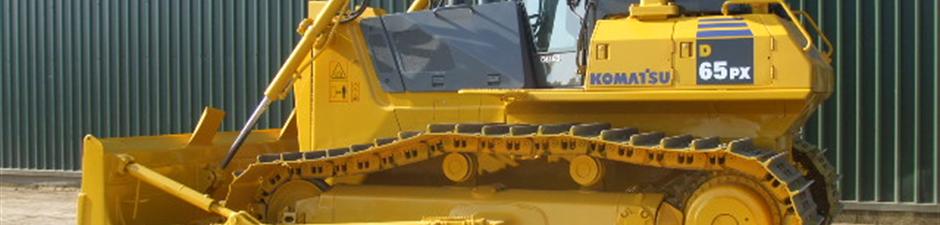 Komatsu D65PX-15 dozer at completion of re-spray